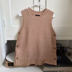 RACHEL Rachel Roy Side-Button Knit Sleeveless Vest - Blush